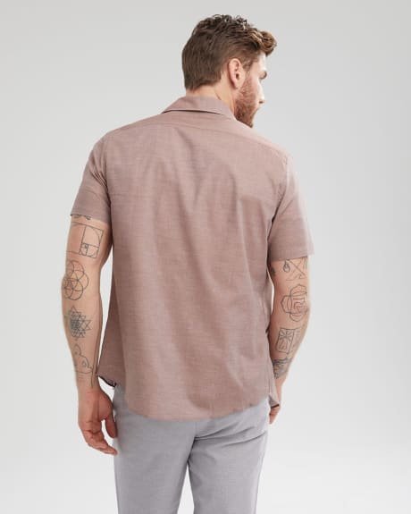 Tailored Fit Short Sleeve Twill Shirt