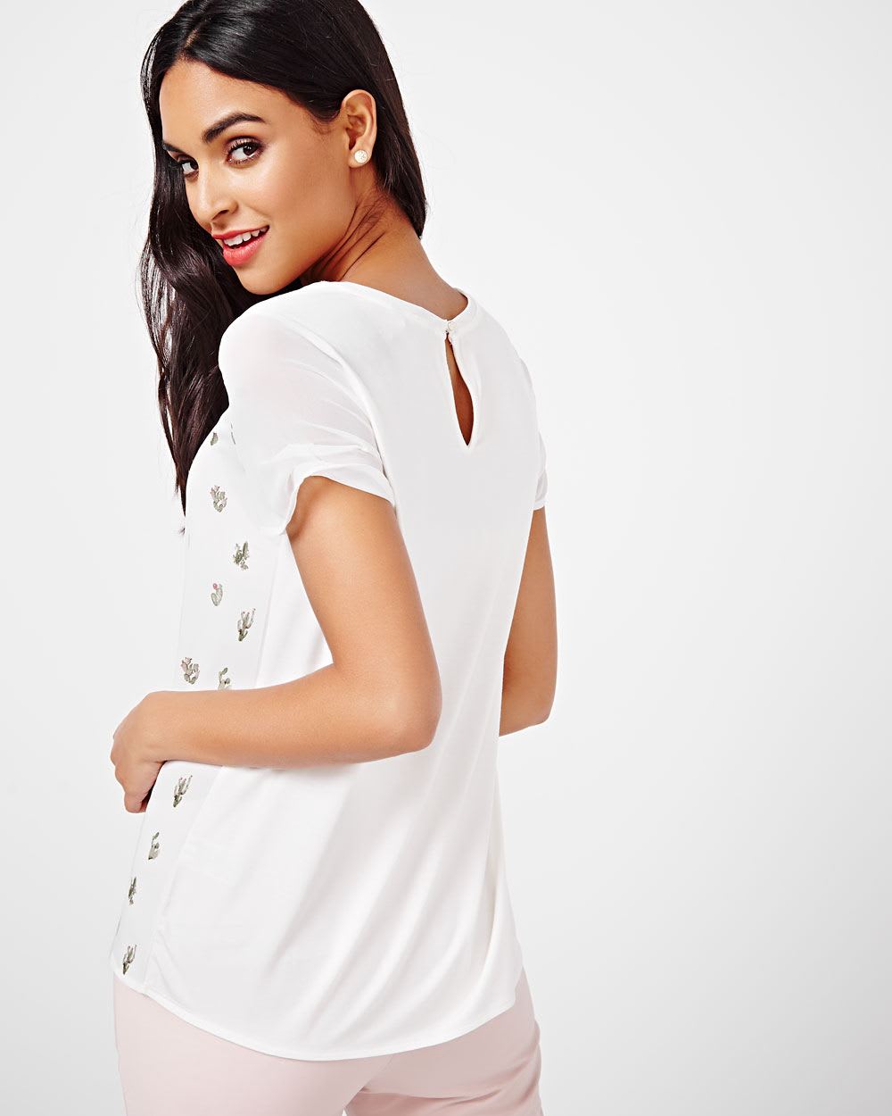 Printed Mixed Media Tshirt RW&CO.