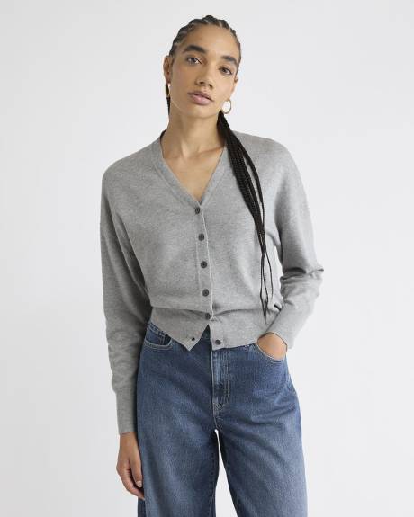 Long-Sleeve V-Neck Cardigan