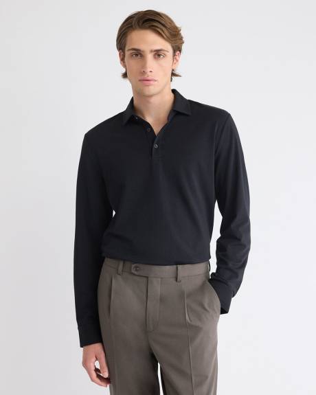 Long-Sleeve Supima (R) Cotton Polo