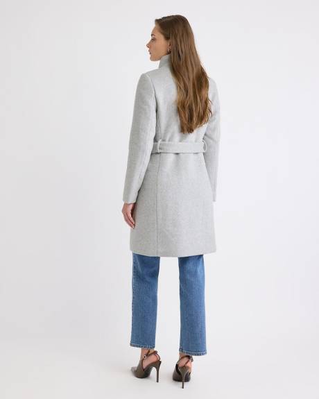 Wool-Blend Winter Coat with Polyfill Lining
