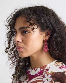 Earrings with Raffia Pendants