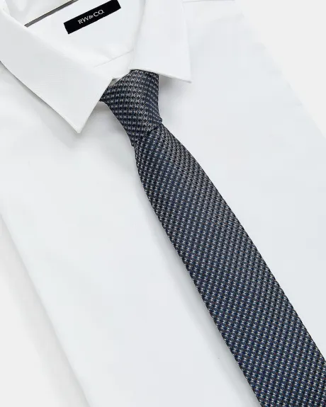 Regular Teal Tie with Micro Pattern