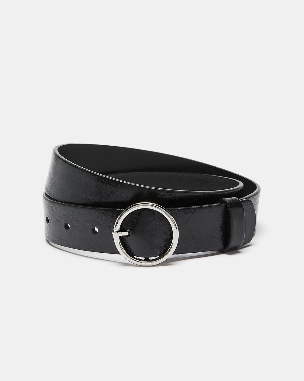 Leather Belt with Round Buckle | RW&CO.