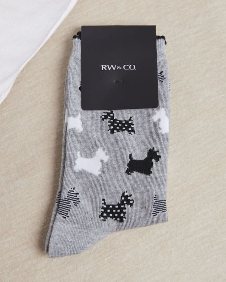 Crew Socks with Yorkshire Dogs