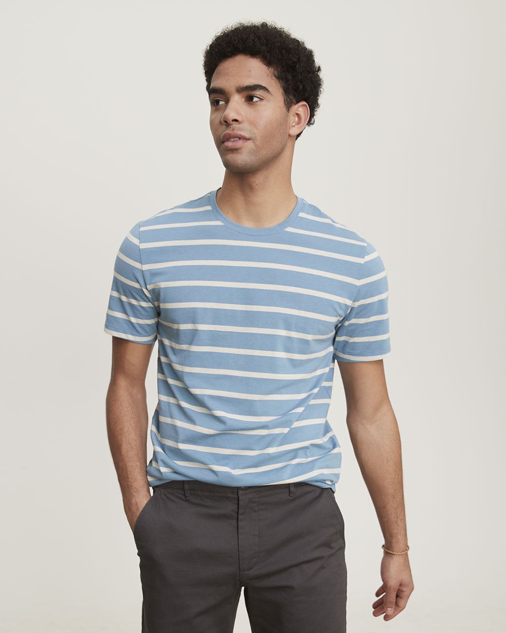 Crew-Neck T-Shirt with Stripes