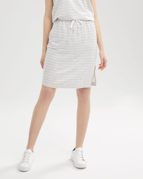 Striped Pull-on Skirt