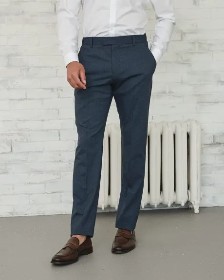 Tailored Fit Blue Check Traveler Pant