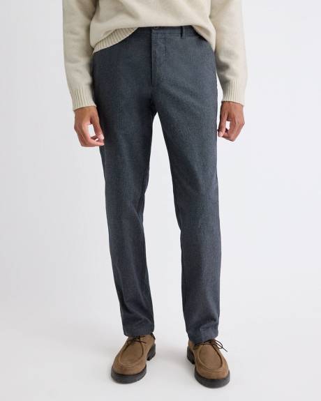 Pantalon Chino Brossé à Coupe Étroite
