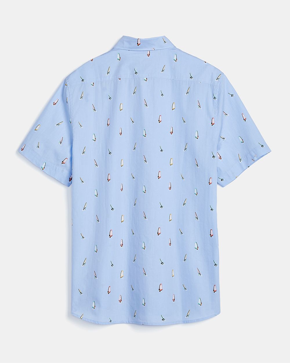 Tailored Fit Summer Print Short-Sleeve Casual Shirt