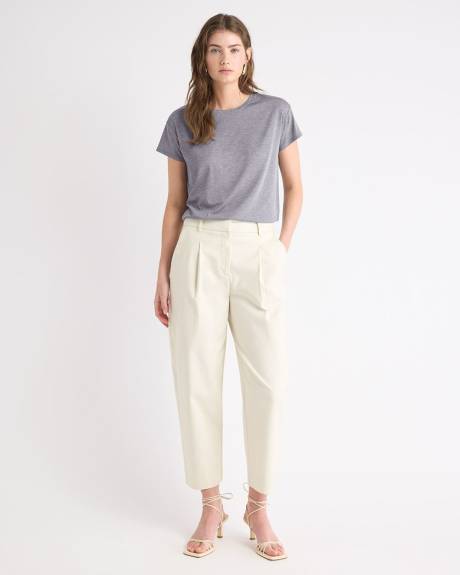 Silk-Blend Boxy Knit Top