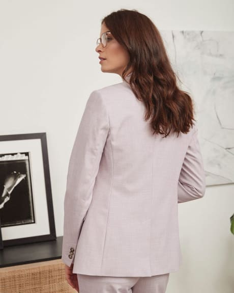 Lilac Faux Double Breasted Long Blazer