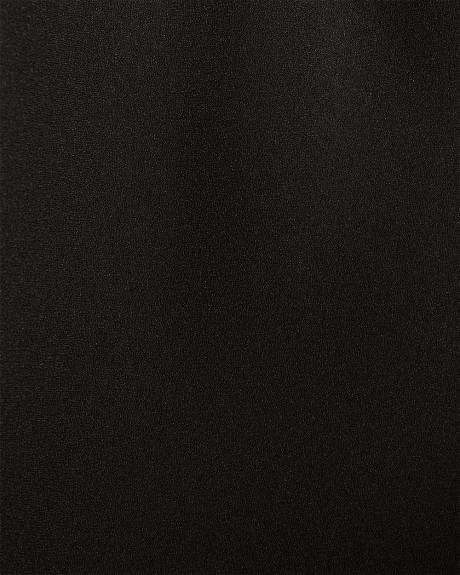 Blouse Bimatière à Manches Courtes et Col Rond