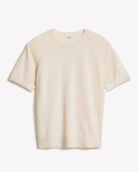 Short-Sleeve Crew-Neck Sweater