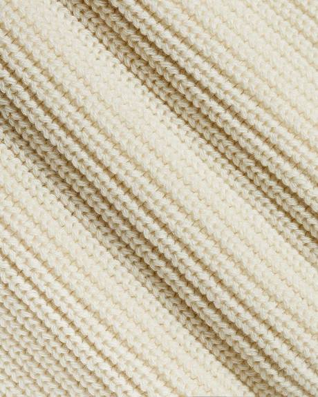 Elbow-Sleeve Square-Neck Cropped Textured Top