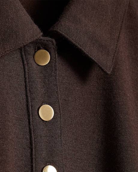 Polo Ajusté à Manches Longues