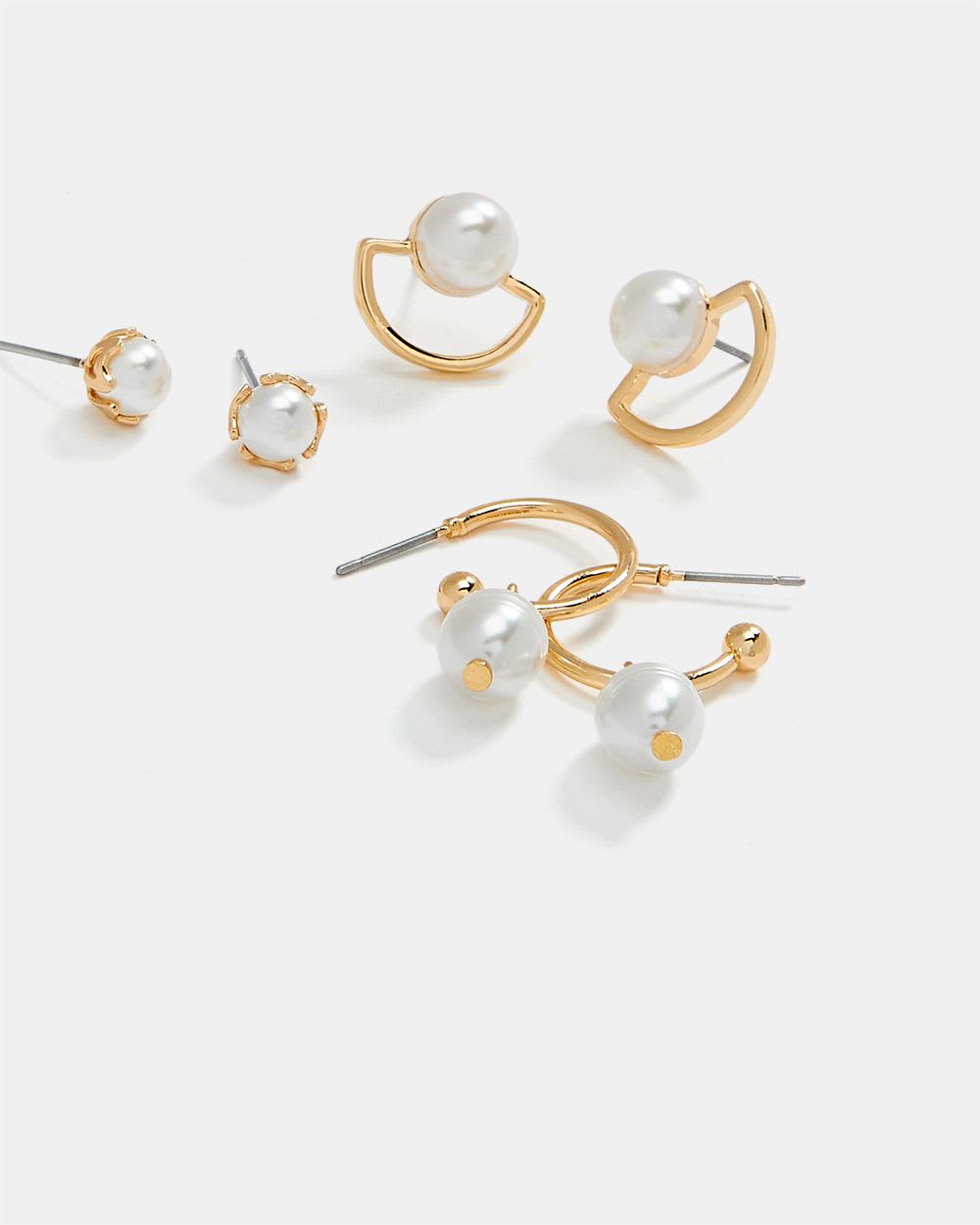 Pearl Stud and Drop Earrings 3 Pairs RW&CO.