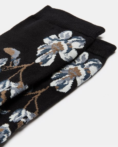 Ombre Floral Crew Socks