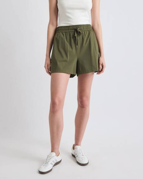 Short Taille Haute Extensible &agrave; 4 Sens