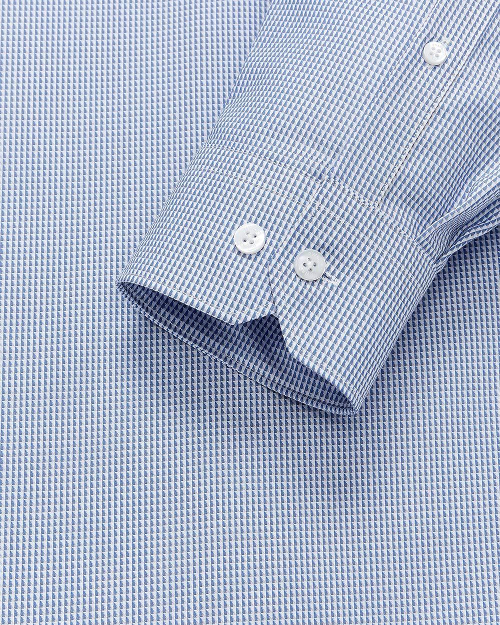 Regular Fit Blue Checkered Dress Shirt | RW&CO.