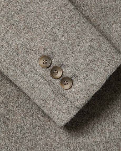 Wool-Cashmere Blend Long Double-Breasted Coat