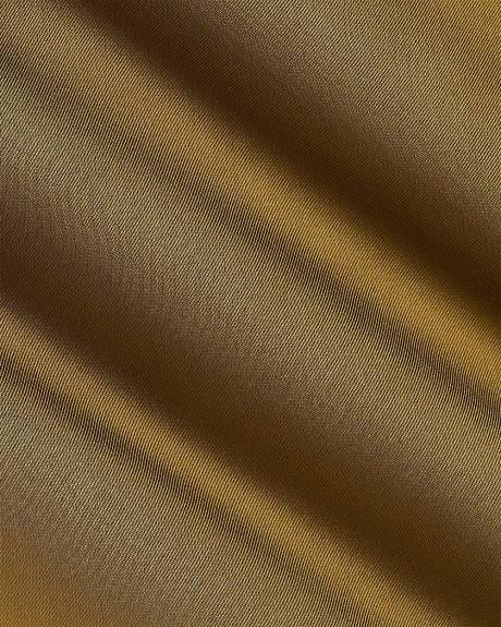 Robe Cocktail Midi en Satin Sans Manches &agrave; Encolure Licou