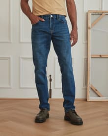 Straight Leg Medium Wash Jeans - 32