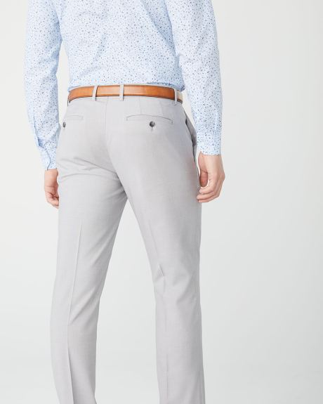 Pantalon de complet Essentiel extensible Coupe ajustée Gris pâle chiné