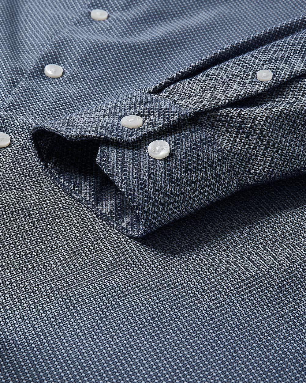 Tailored Fit Denim Dress Shirt with Dots RW&CO.