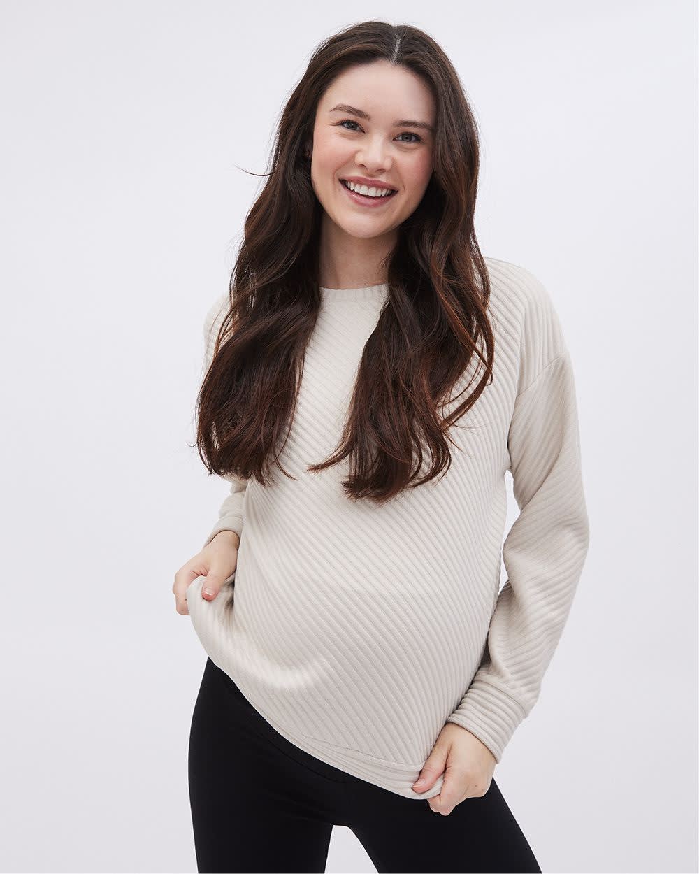 RelaxedFit Ottoman Sweatshirt Thyme Maternity RW&CO.