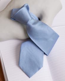 Cravate Régulière Unie Bleu Pâle