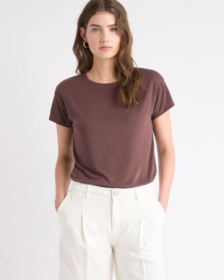 Silk-Blend Boxy Knit Top
