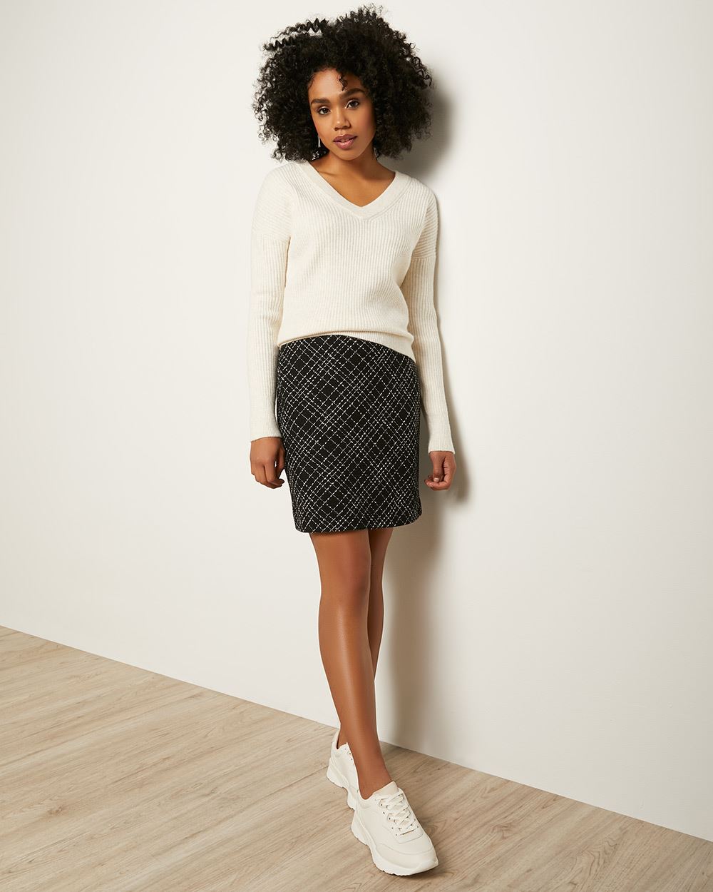 Boucle High-Waist Short Skirt | RW&CO.