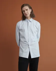 Gender-Neutral Long Shirt with Crop Illusion