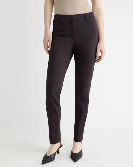 Pantalon Indispensable Cheville Signature à Jambe Étroite et Taille Mi-Haute