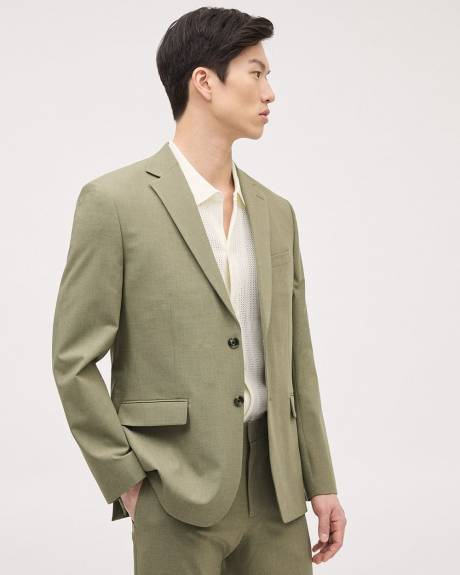 Veston de Complet Kaki à Coupe Ajustée
