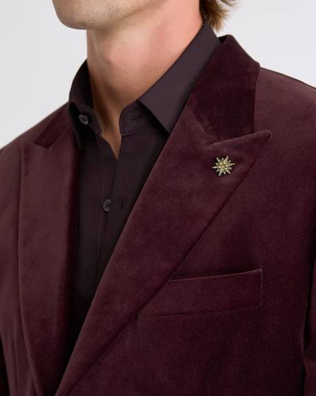 Tailored Fit Velvet Suit Blazer