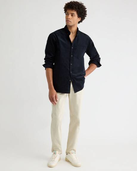 Chemise à Coupe Régulière en Velours Côtelé