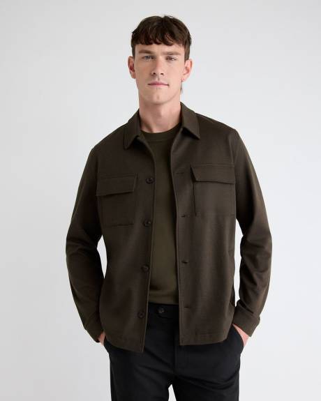 Chocolate Shacket with Chest Pockets