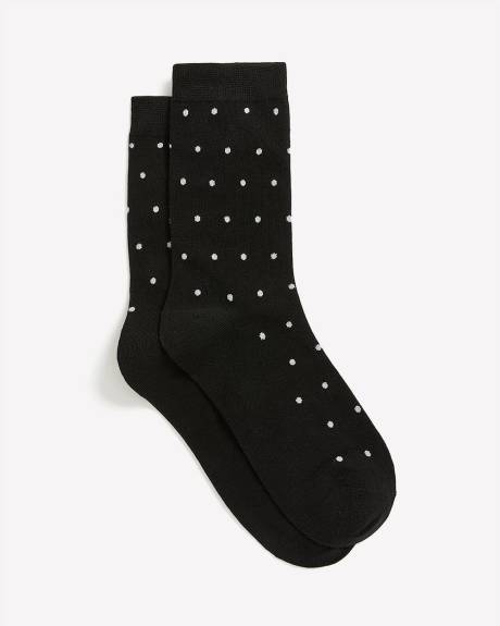 Dotted Crew Socks with Metallic Fibres