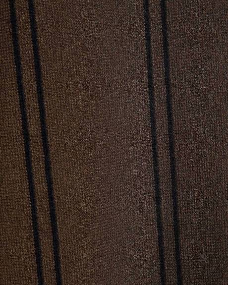 Shirt-Collar Cardigan Sweater with Milano Stitches