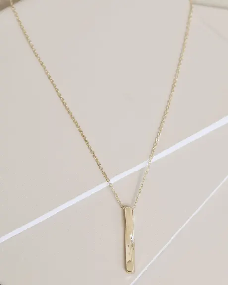 Long Necklace with Twisted Stick Pendant