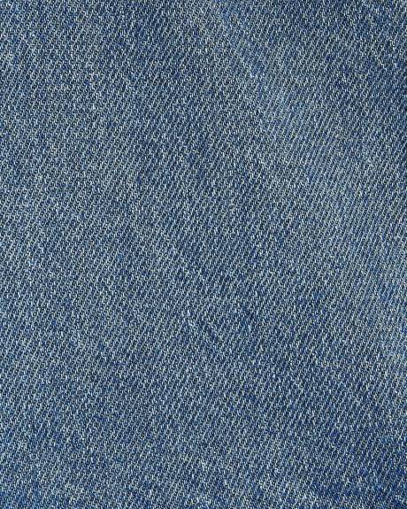 Veste Sans Manches Ample en Denim