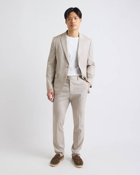 Slim-Fit Stone Suit Pant