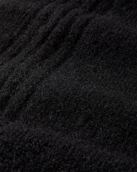 Wool-Blend Cap-Sleeve Crew-Neck Boxy Sweater