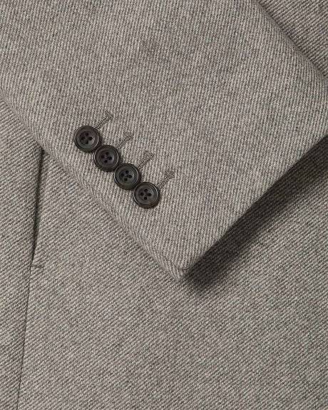 Short Double-Breasted Wool Coat