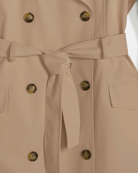 Water-Repellant Double-Breasted Trench Coat