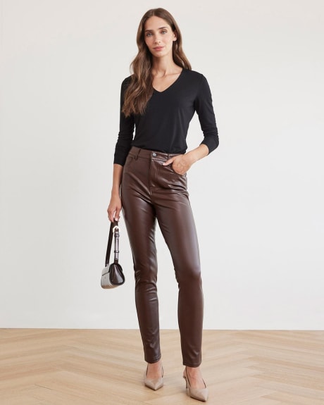 High-Rise Faux Leather Skinny Pant