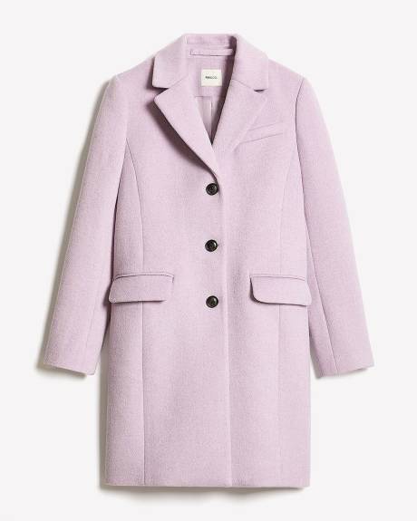 Classic Wool-Blend Three-Button Coat