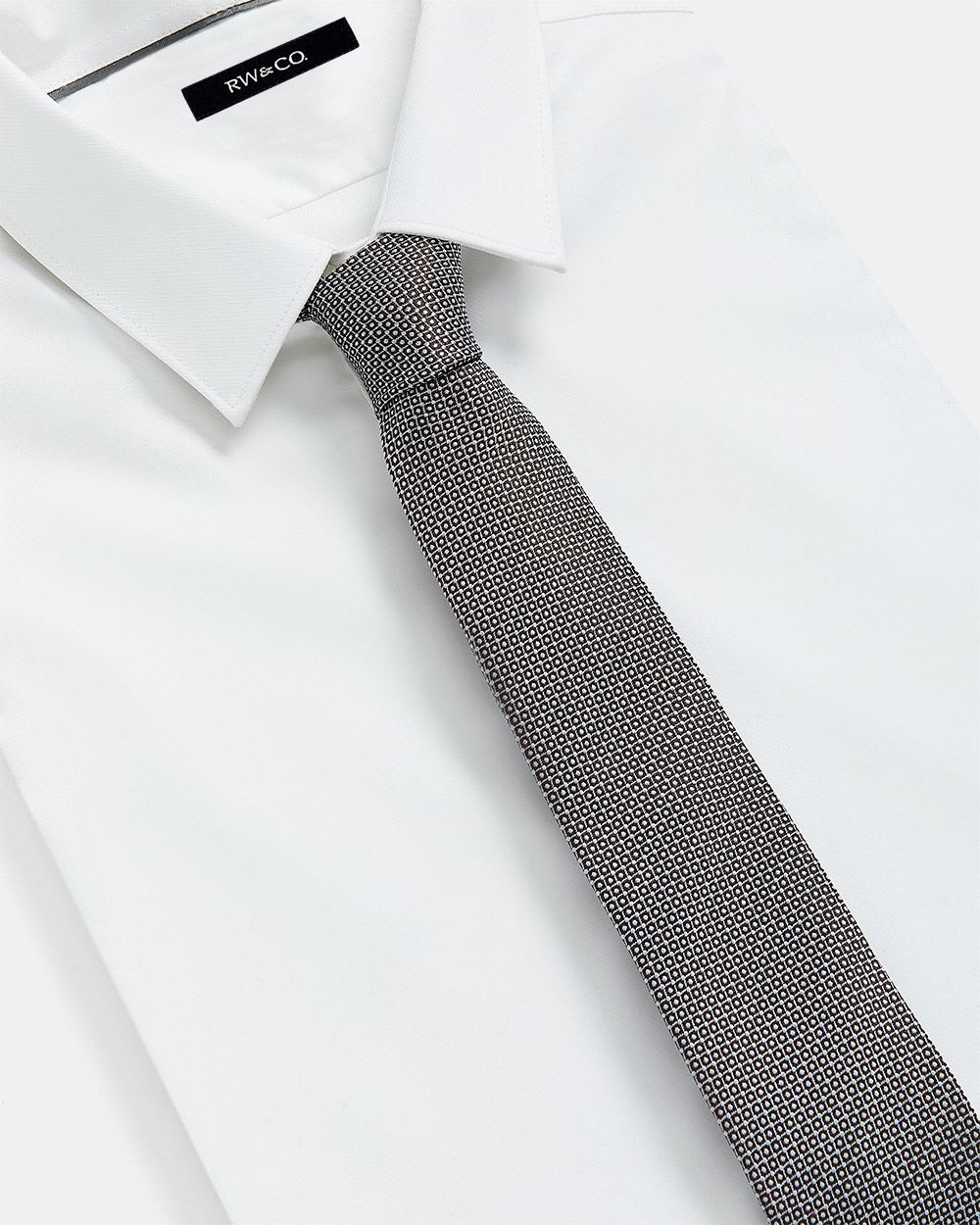 Regular Brown Tie with Micro Pattern
